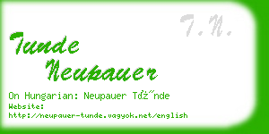 tunde neupauer business card